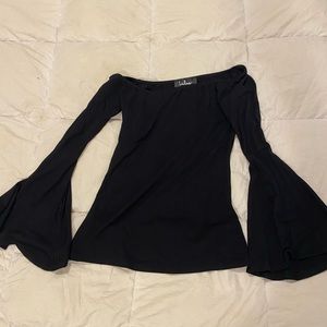 LuLus off the shoulder bell sleeve top
